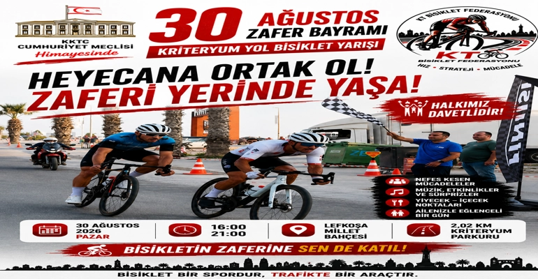 30 Ağustos Zafer Bayramı Kriteryum Yol Bisiklet Yarışı pazar günü yapılıyor