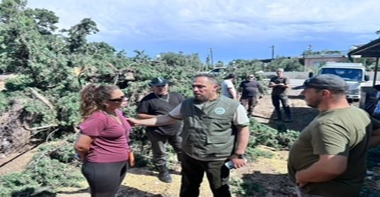 Çavuş, Güneşköy ve Aydınköy’de olumsuz hava koşullarının etkilerini inceledi