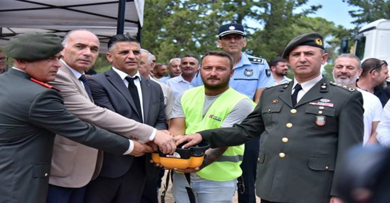Yeşilova (Mandria) Şehitler Anıtı’nın temeli Karaoğlanoğlu’nda törenle atıldı
