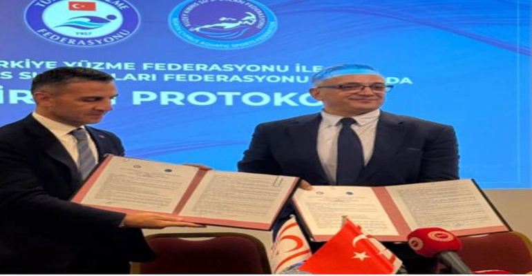 Kuzey Kıbrıs Su Sporları Federasyonu ile Türkiye Yüzme Federasyonu arasında protokol imzalandı