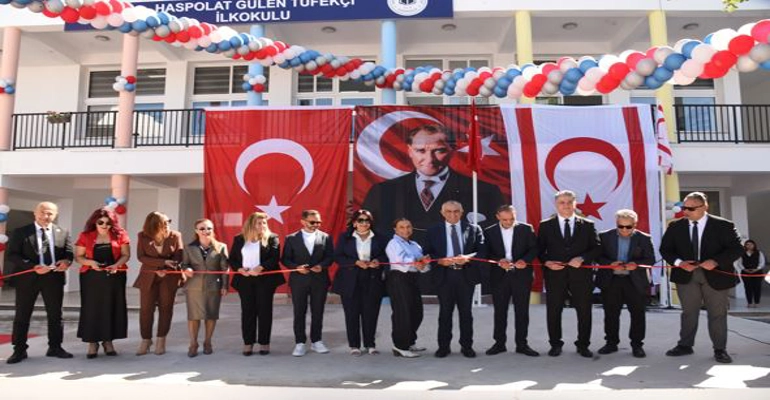 Haspolat Gülen Tüfekçi İlkokulu’nda yeni derslik binaları ve oyun parkı açıldı
