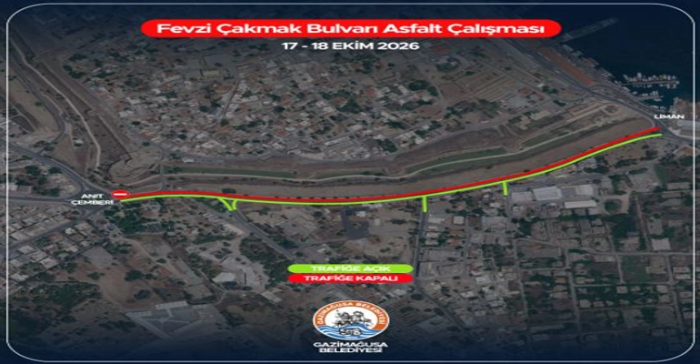 Fevzi Çakmak Bulvarı’nın bazı bölümleri hafta sonu trafiğe kapatılacak
